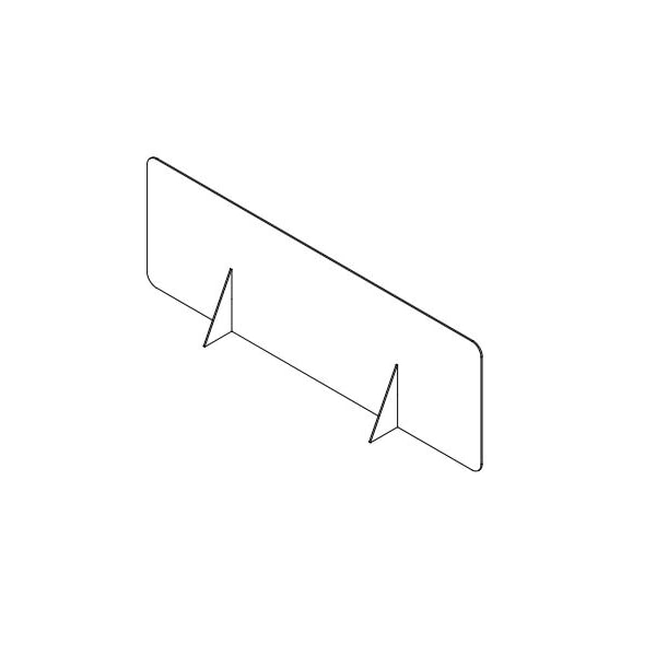 Usa Industrials Clear Plastic Dividers w/Round Corners 1/4" T x 48" W